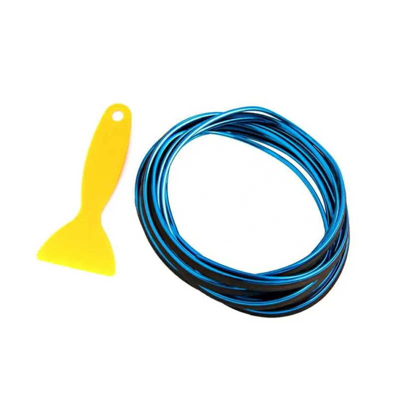 Banda decor interior crom tuning, 5m, albastruv