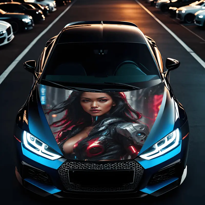 Folie capota auto "hood art" rezistenta la exterior, marime s (150 x 110cm) - cod: avx-capota-001s