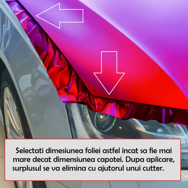 Folie capota auto "hood art" rezistenta la exterior, marime m (165 x 120cm) - cod: avx-capota-012mv