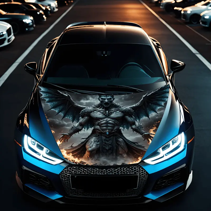 Folie capota auto "hood art" rezistenta la exterior, marime l (180 x 130cm) - cod: avx-capota-026lv