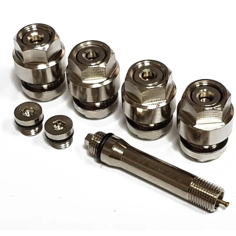 Set 4 valve ascunse cromate, cu dispozitiv de umflarev