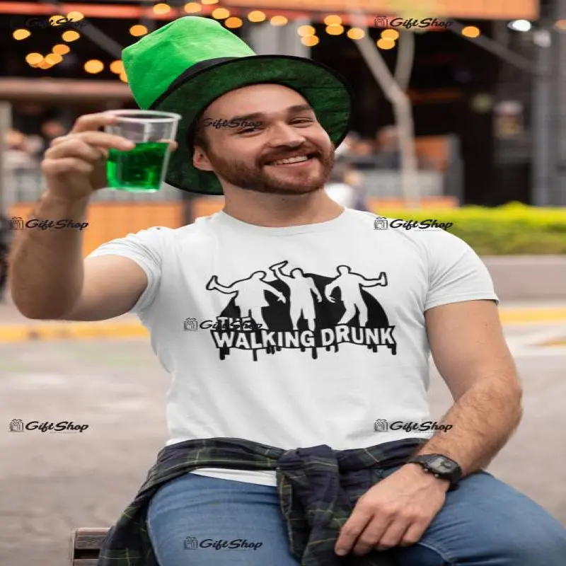 The walking drunk, tricou cu mesaj