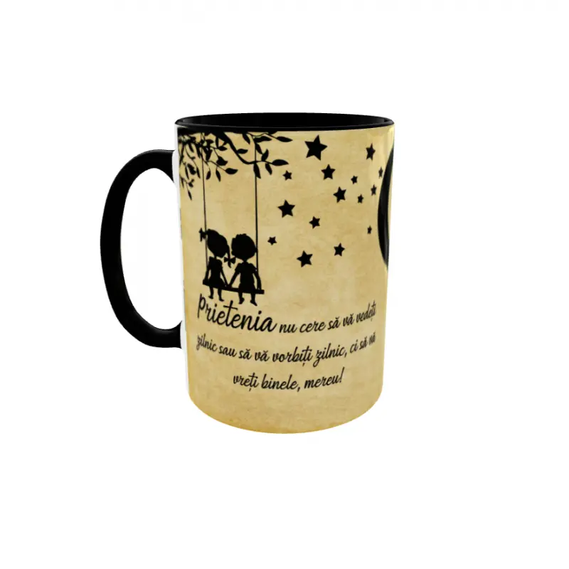 Prietenia nu cere sa va vedeti..., cana ceramica, 330ml, cgs1239a