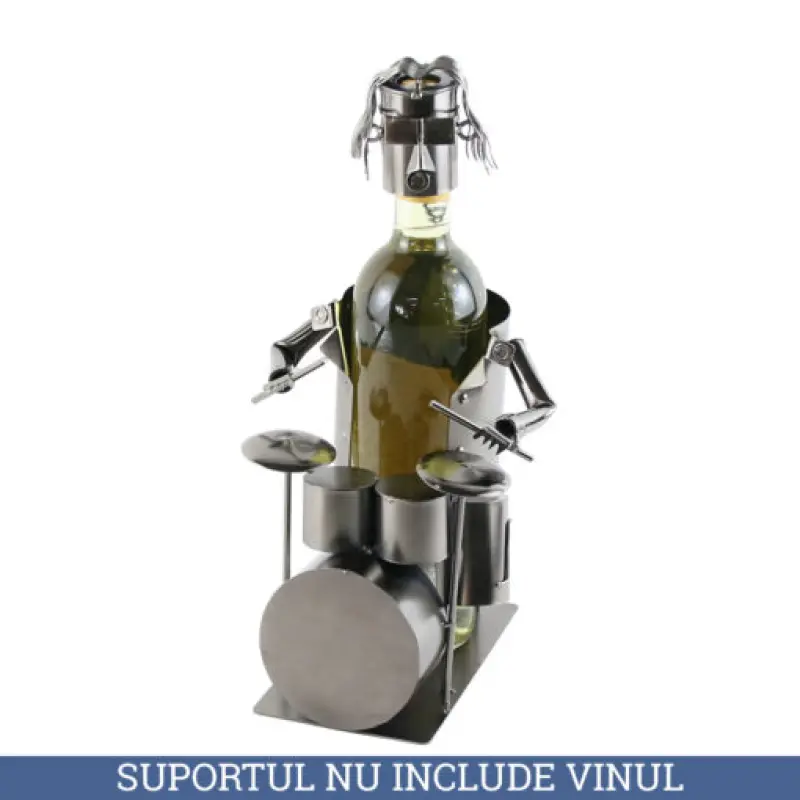 Tobosar,  suport sticla de vin, din metal