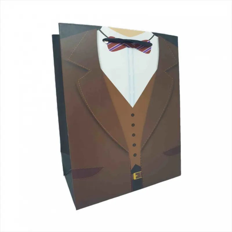 Plasa cadou, model costume, brown 6av