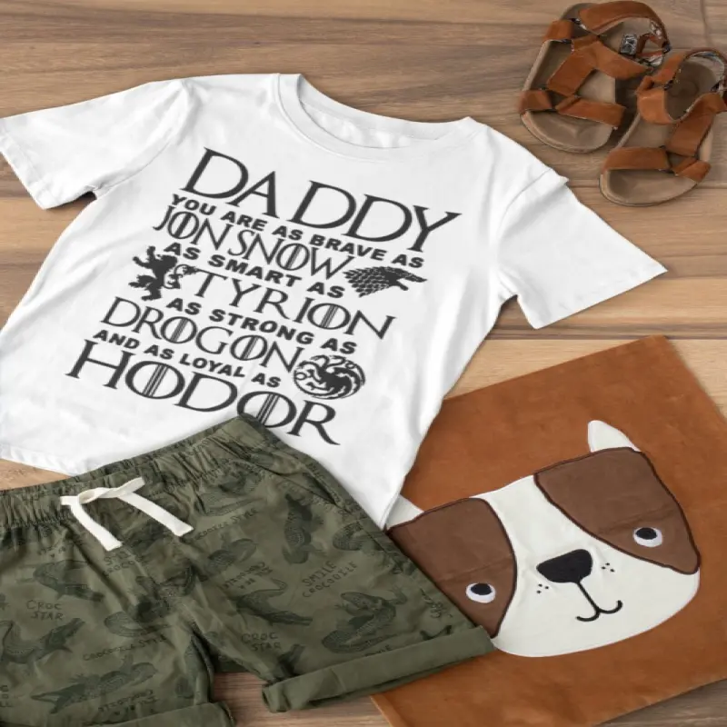 Daddy you are brave as..., tricou cu mesaj