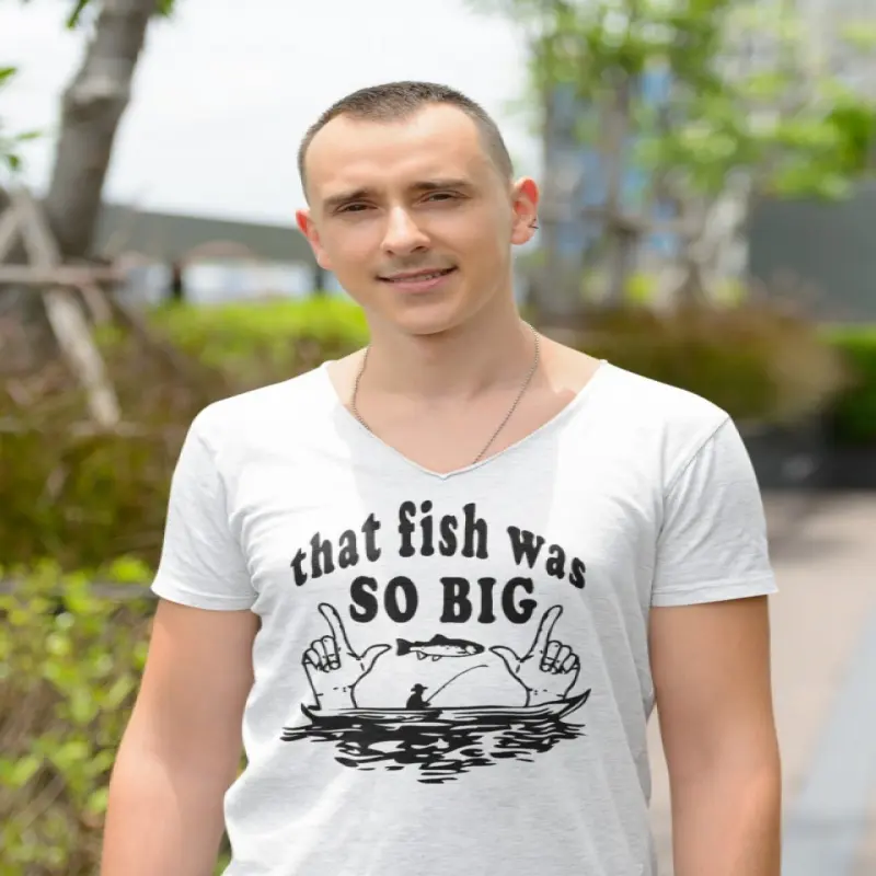 That fish was so big, tricou cu mesaj