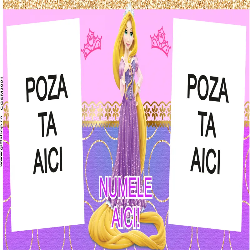 Rapunzel, model 2, cana din ceramica, 330ml, personalizata cu poza si text