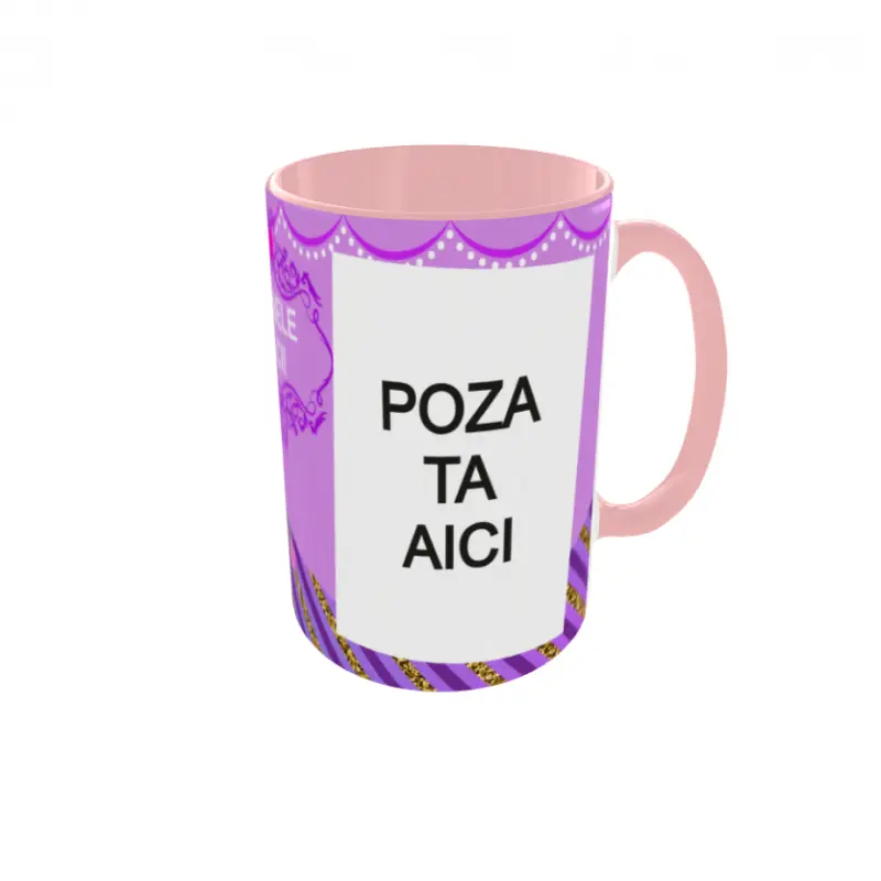 Rapunzel, model 4, cana din ceramica, 330ml, personalizata cu poza si textv