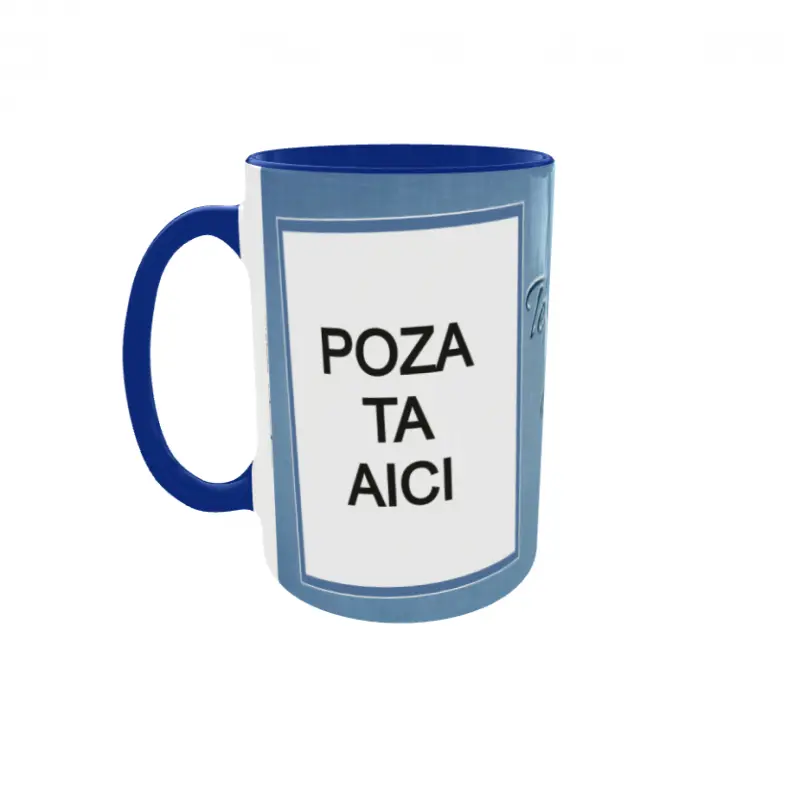 Cana, personalizata cu 2 poze si text, 330ml, model 3177v