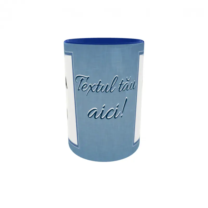 Cana, personalizata cu 2 poze si text, 330ml, model 3177v