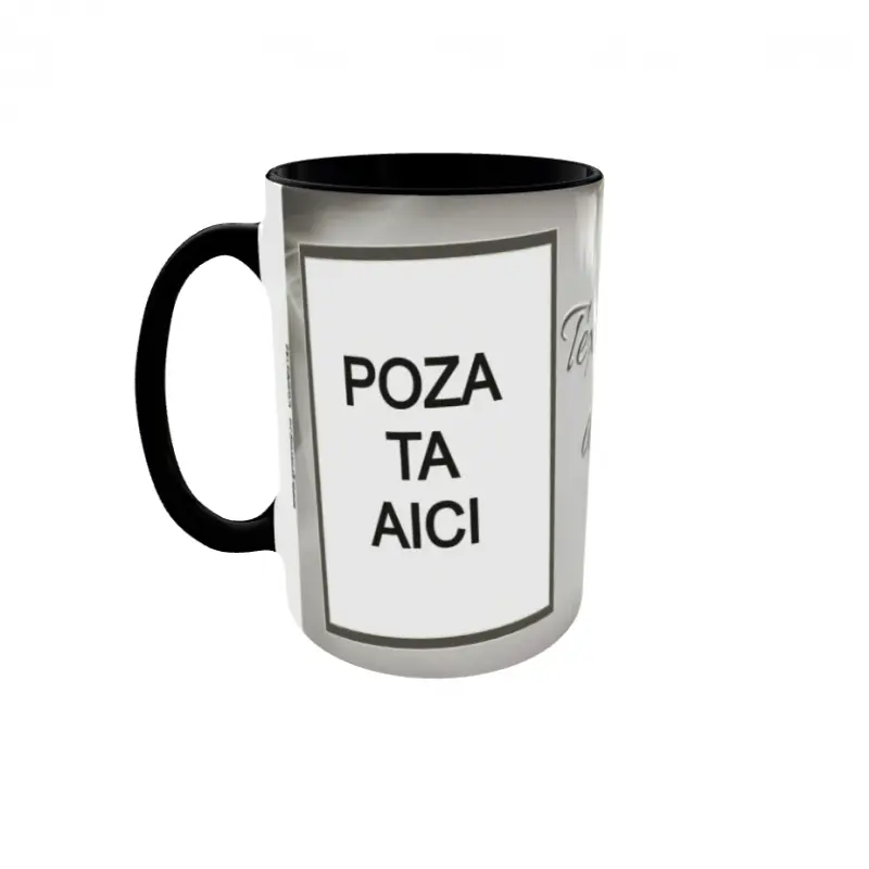Cana, personalizata cu 2 poze si text, 330ml, model 3192v