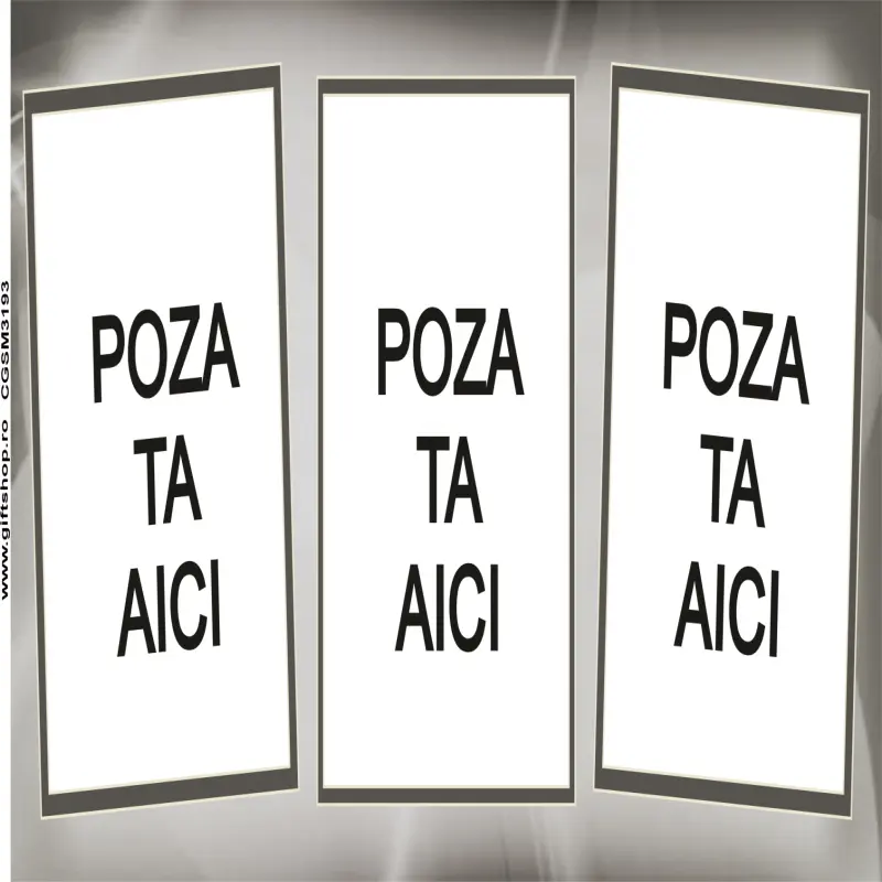 Cana, personalizata cu 3 poze si text, 330ml, model 3193v