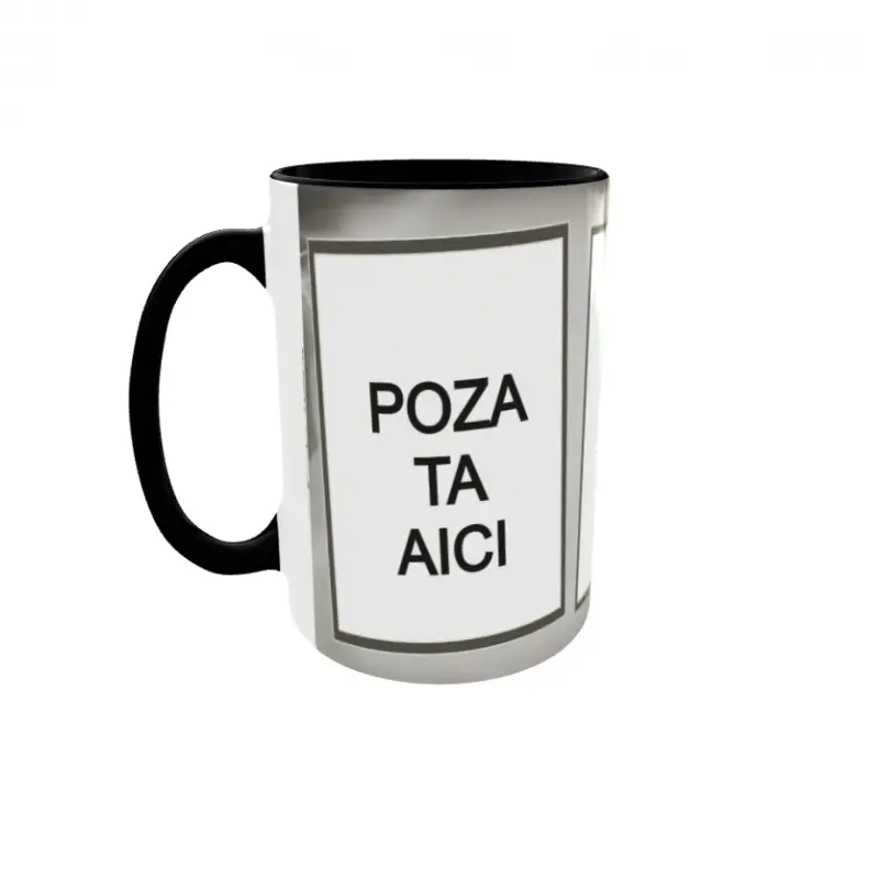 Cana, personalizata cu 3 poze si text, 330ml, model 3193v