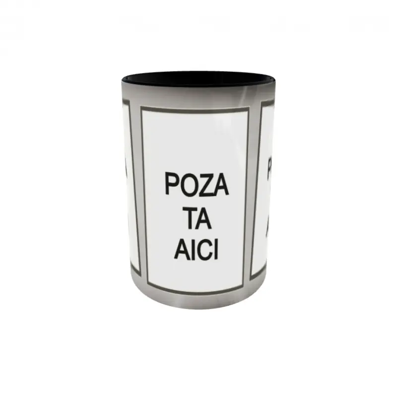 Cana, personalizata cu 3 poze si text, 330ml, model 3193v
