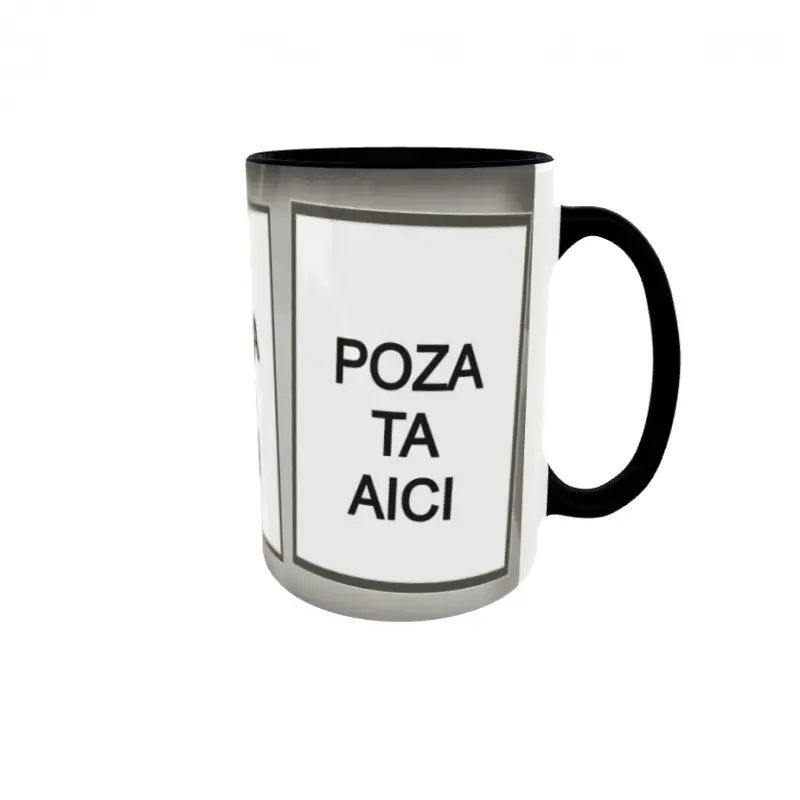 Cana, personalizata cu 3 poze si text, 330ml, model 3193v