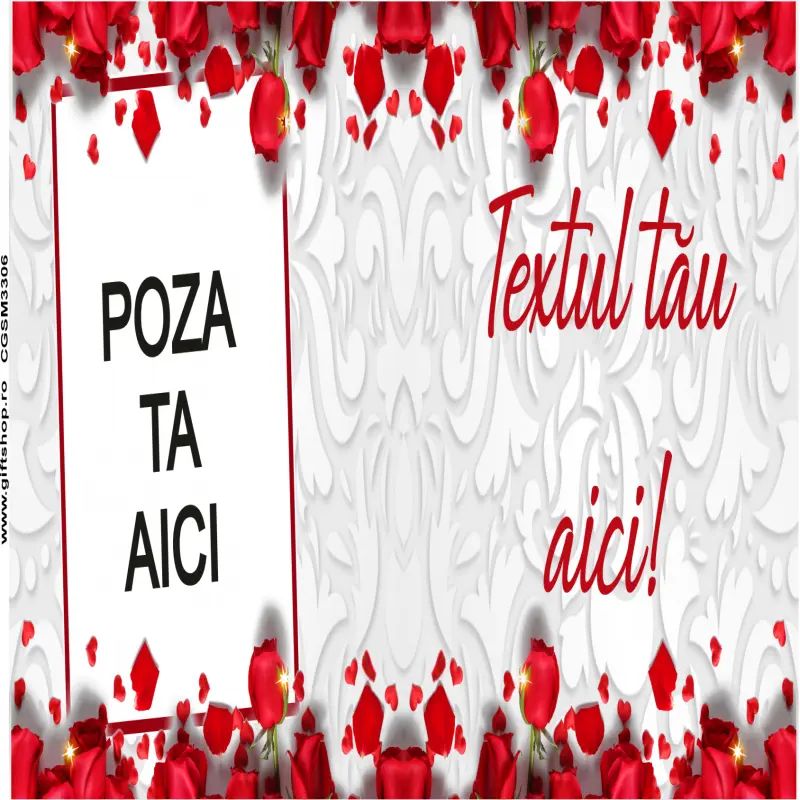 Cana, personalizata cu poza si text, 330ml, model 3306