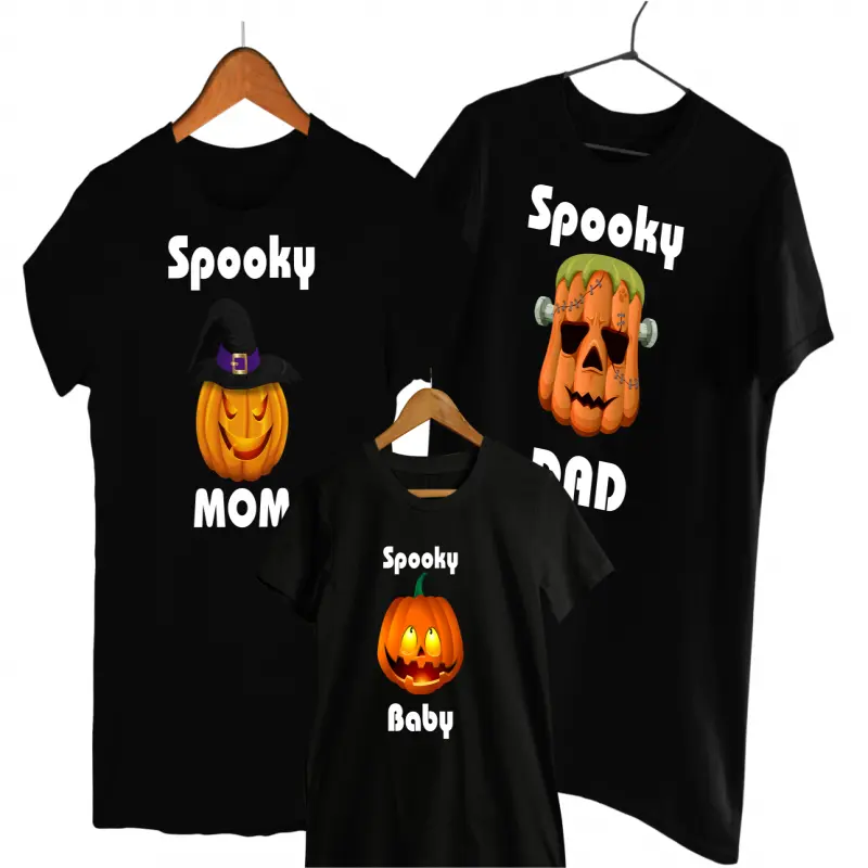Spooky mom dad baby  - set 3 tricouri personalizatev