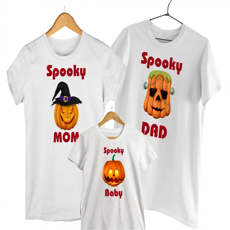 Spooky mom dad baby  - set 3 tricouri personalizatev