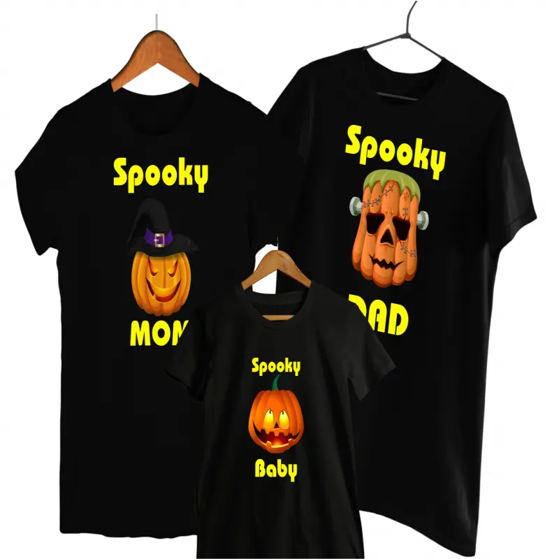 Spooky mom dad baby  - set 3 tricouri personalizatev
