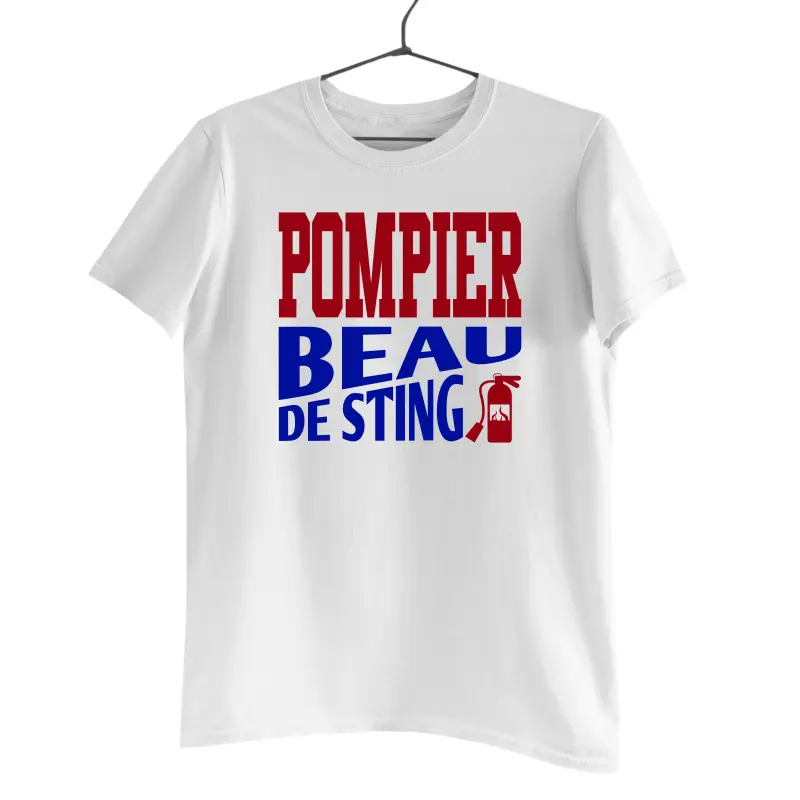 Pompier beau de sting, tricou cu mesaj