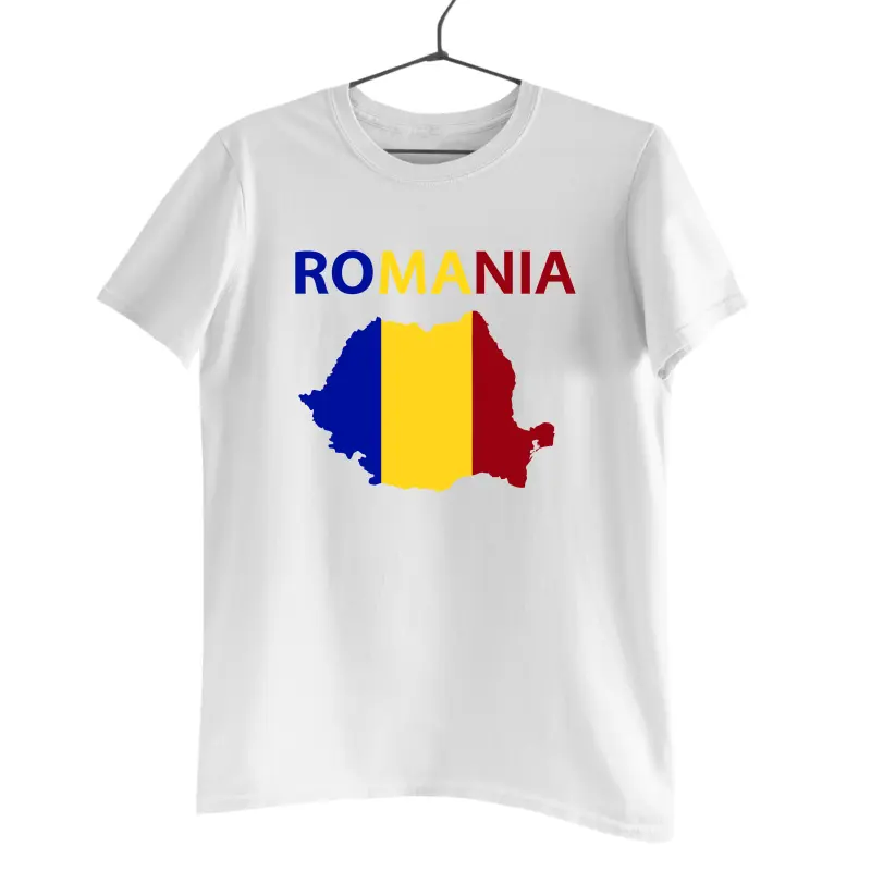 Romania harta , tricou cu mesajv