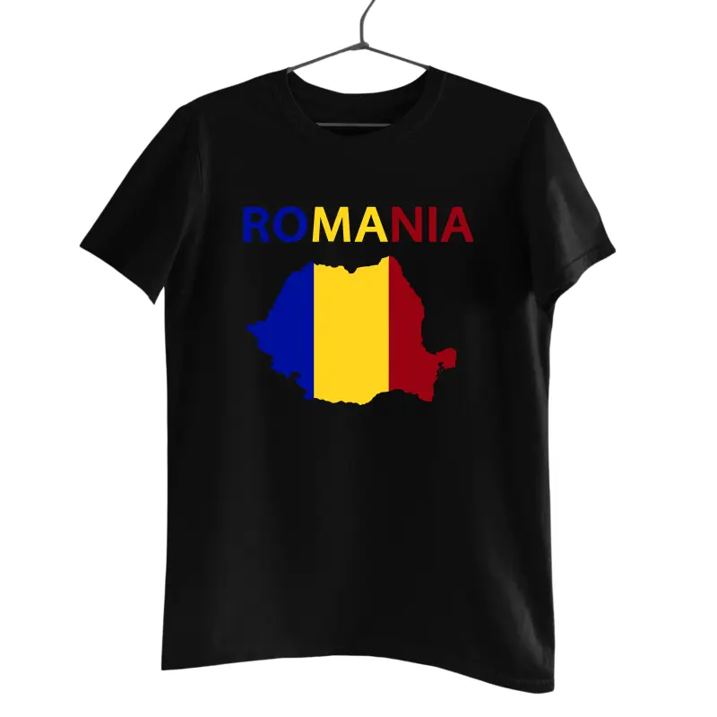 Romania harta , tricou cu mesajv