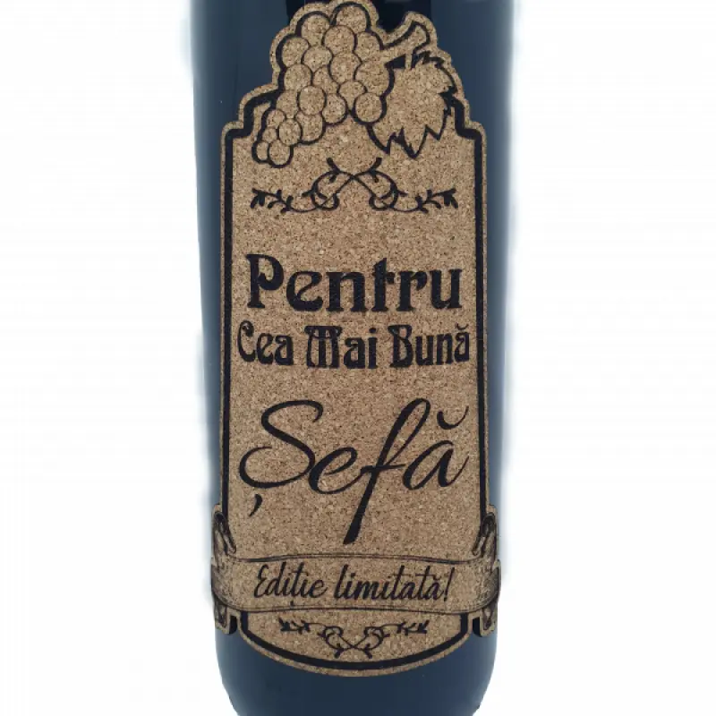 Pentru cea mai buna sefa, editie limitata, vin rosu cabernet sauvignon, demisec, 750ml, 13.5% alcool