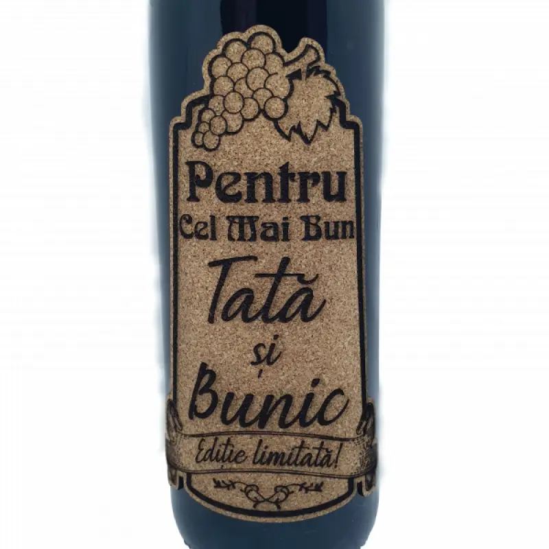 Pentru cel mai bun tata si bunic, editie limitata, vin rosu cabernet sauvignon, demisec, 750ml, 13.5% alcoolv