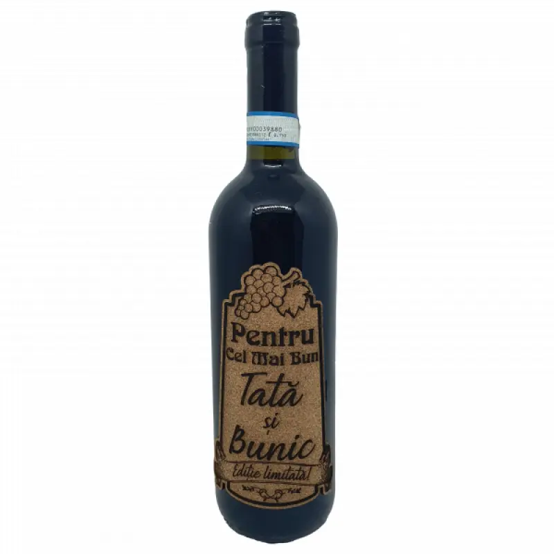 Pentru cel mai bun tata si bunic, editie limitata, vin rosu cabernet sauvignon, demisec, 750ml, 13.5% alcoolv