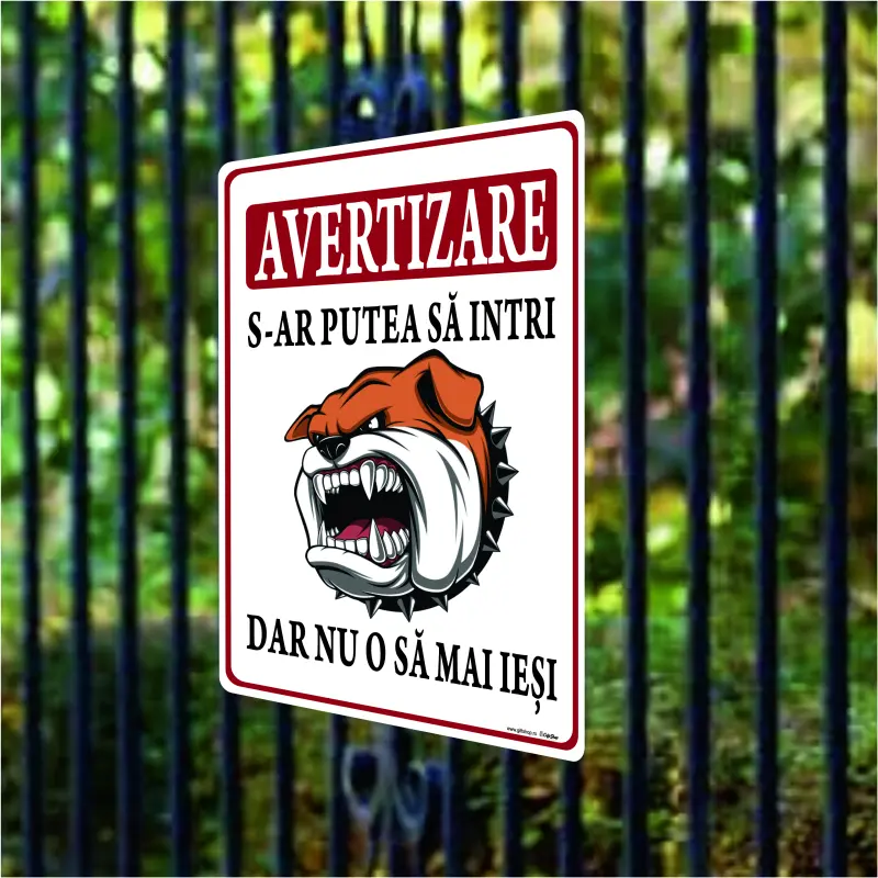 Avertizare s-ar putea sa intri dar nu o sa mai iesi, indicator amuzant 100x150 mmv
