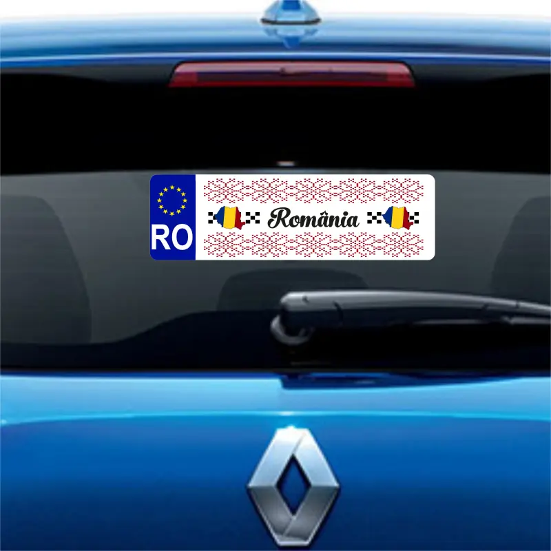 Romania model 2, indicator masina, dimensiune 200x60 mm.