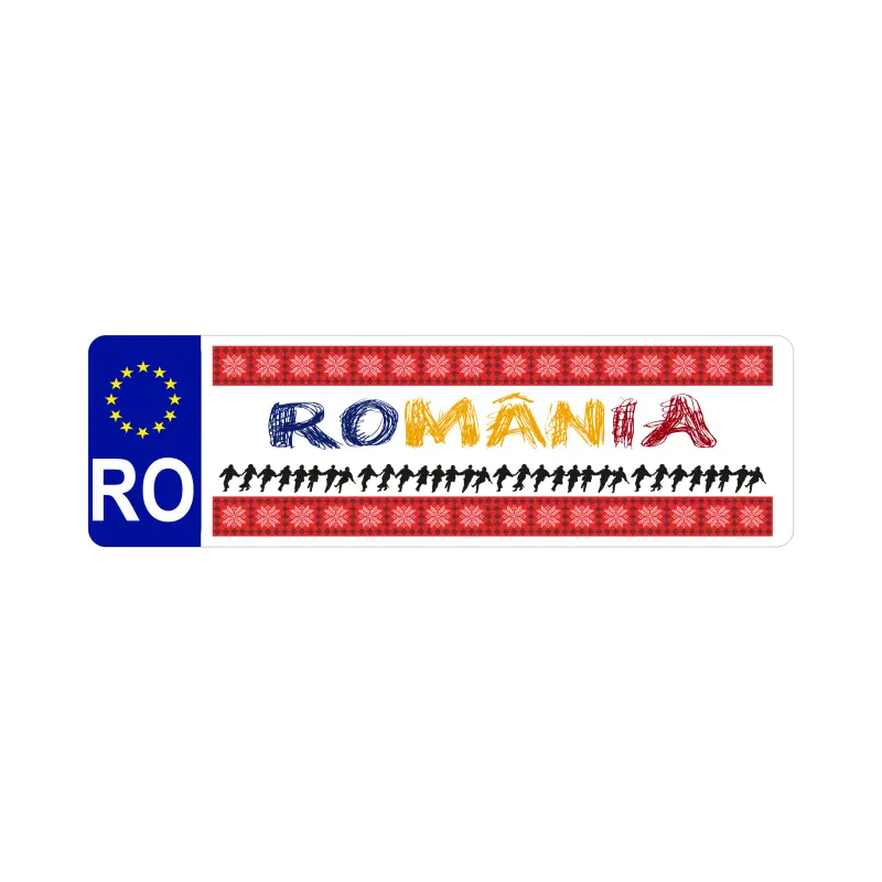 Romania model 6, indicator masina, dimensiune 200x60 mmv