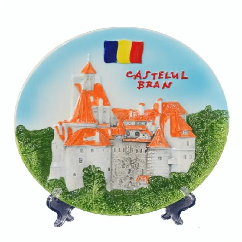 Platou ceramic suvenir, castelul bran – 03v