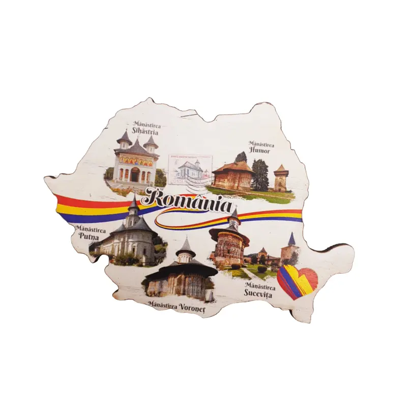 Magnet harta, manastiri din romaniav