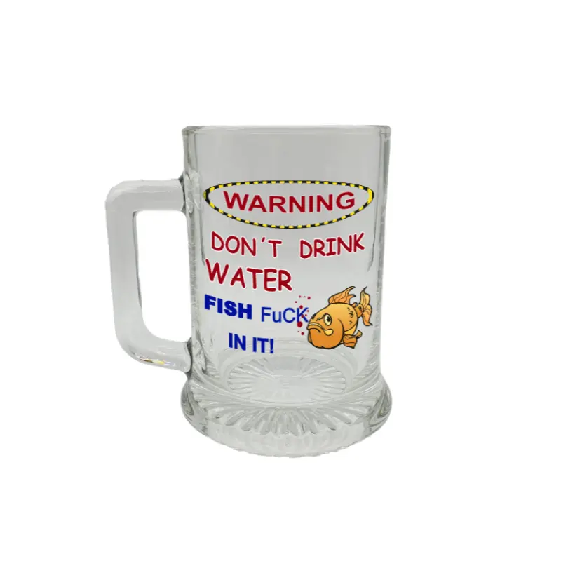 Warning don t drink water, halba cu mesaj