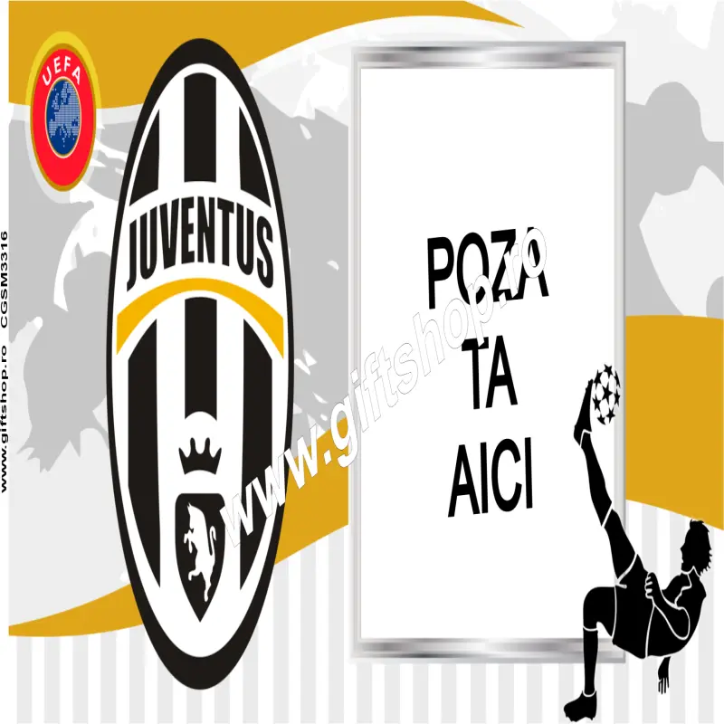 Juventus, cana personalizata cu poza, model 3316v