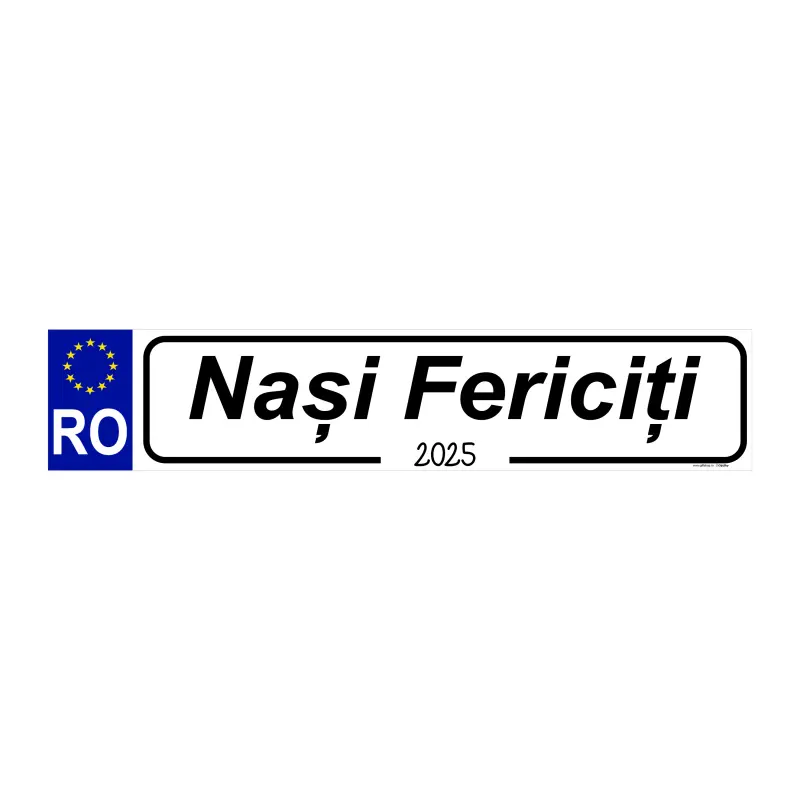 Nasi fericiti, indicator masina, 500x100 mm, model 2