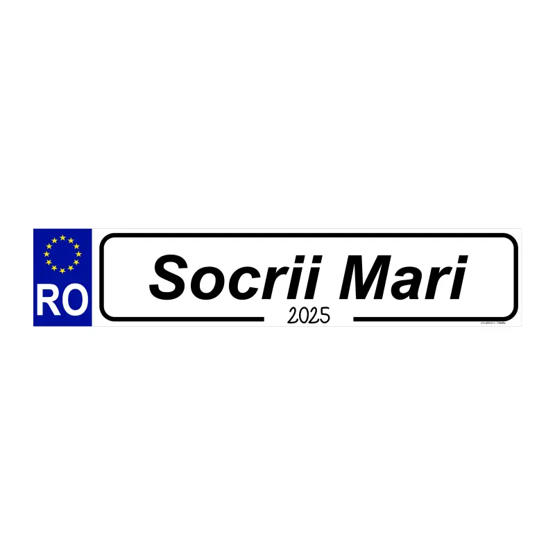 Socrii mari, indicator masina, 500x100 mm, model 2v