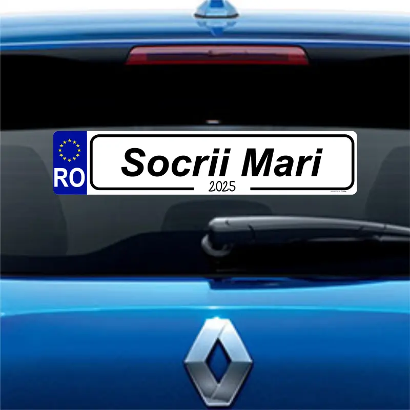 Socrii mari, indicator masina, 500x100 mm, model 2v