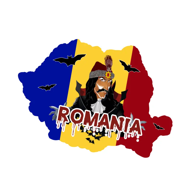 Dracula romania, magnet harta, model mgs199