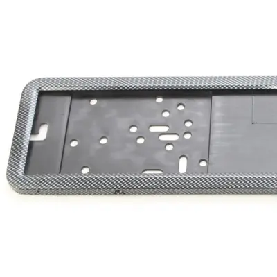 Suport numar inmatriculare inox + finisaj carbon, lpf 002