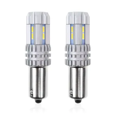 Set becuri auto cu led canbus compatibil p21 r5w/r10w 22 smd alb 12v/24v, destinat competitiilor auto sau off-road