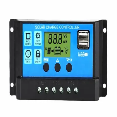 Controler/regulator de incarcare panou solar, 12 - 24v, 30a, mini dual usb