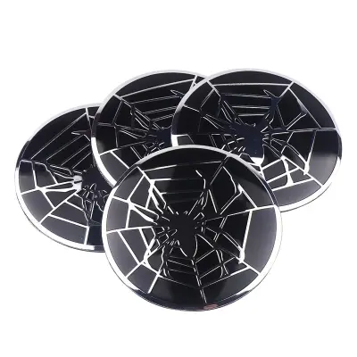 Set 4 buc. ornament central janta, model "spider", diametru 5cm