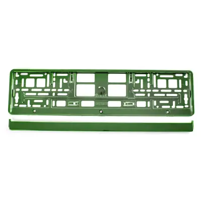 Suport numar inmatriculare din plastic, calitate premium, culoare verde