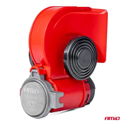 Claxon bitonal profesional cu compresor incorporat, model "extra loud" pana la 118 db, tensiune alimentare 12v