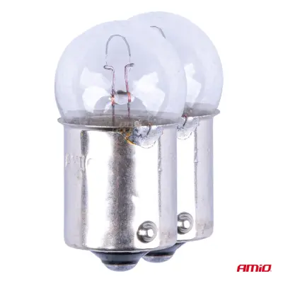Set 2 becuri cu halogen, soclu r10w, ba15s, alimentare 12v