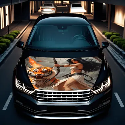 Folie capota auto "hood art" rezistenta la exterior, marime s (150 x 110cm) - cod: avx-capota-010s