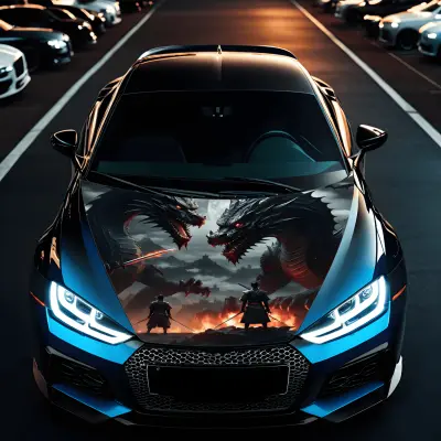 Folie capota auto "hood art" rezistenta la exterior, marime s (150 x 110cm) - cod: avx-capota-022s